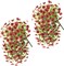 Artificial Hanging Flowers for Outdoors Spring Decoration, 2PCS Silk Fake Daisy Realistic Outdoor Flowers UV Resistant Porch Patio Window Yard Decor(Brown)